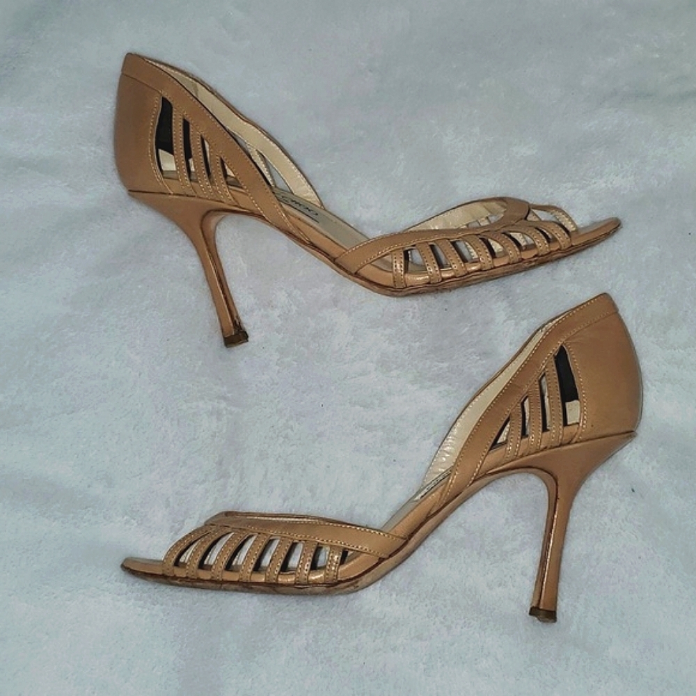 Jimmy Choo Peep Toe Sandals Size 39 - Picture 13 of 14